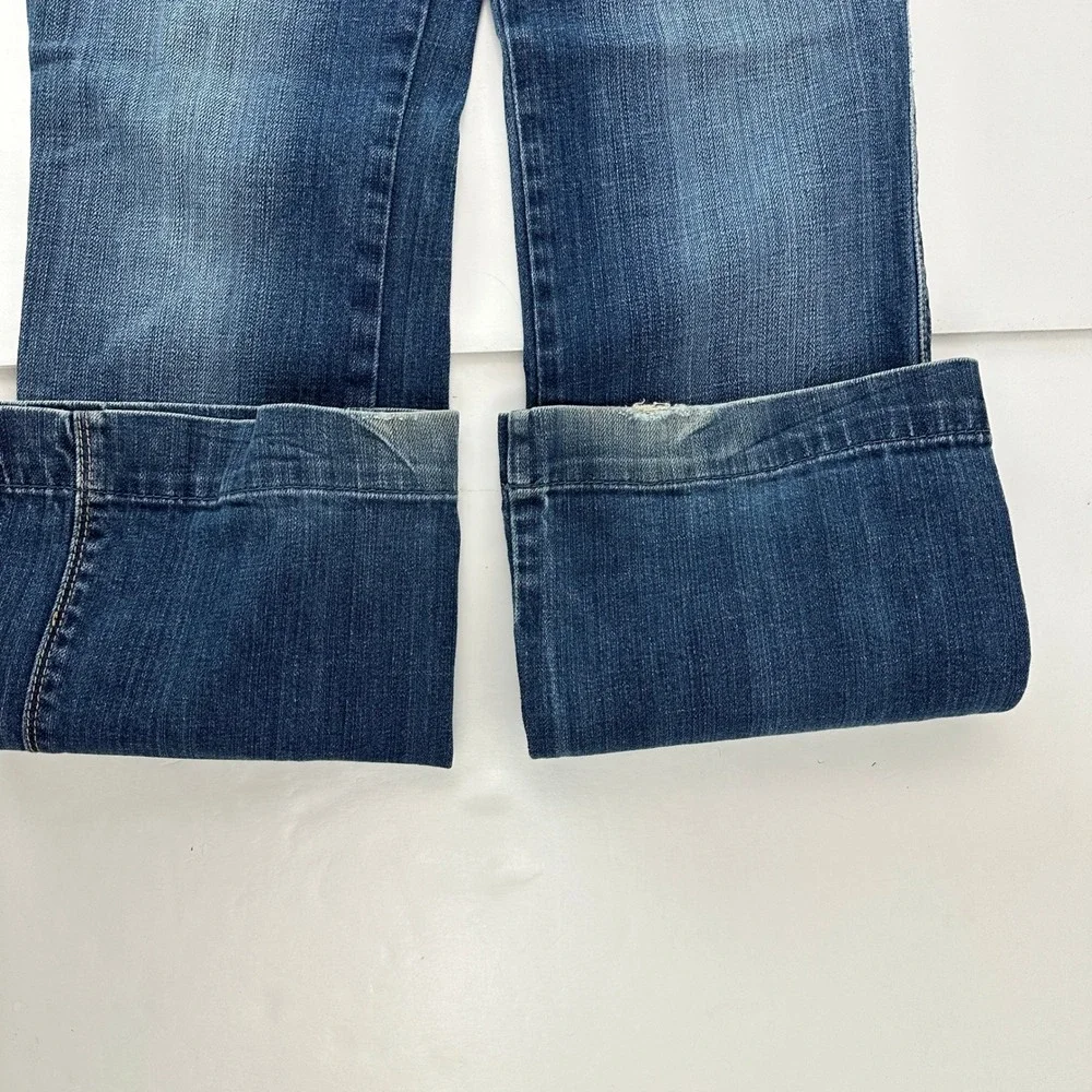 Express Stella Bootleg Jeans Size 12 Dark Wash Embroidered Bootcut‎ Denim 21224